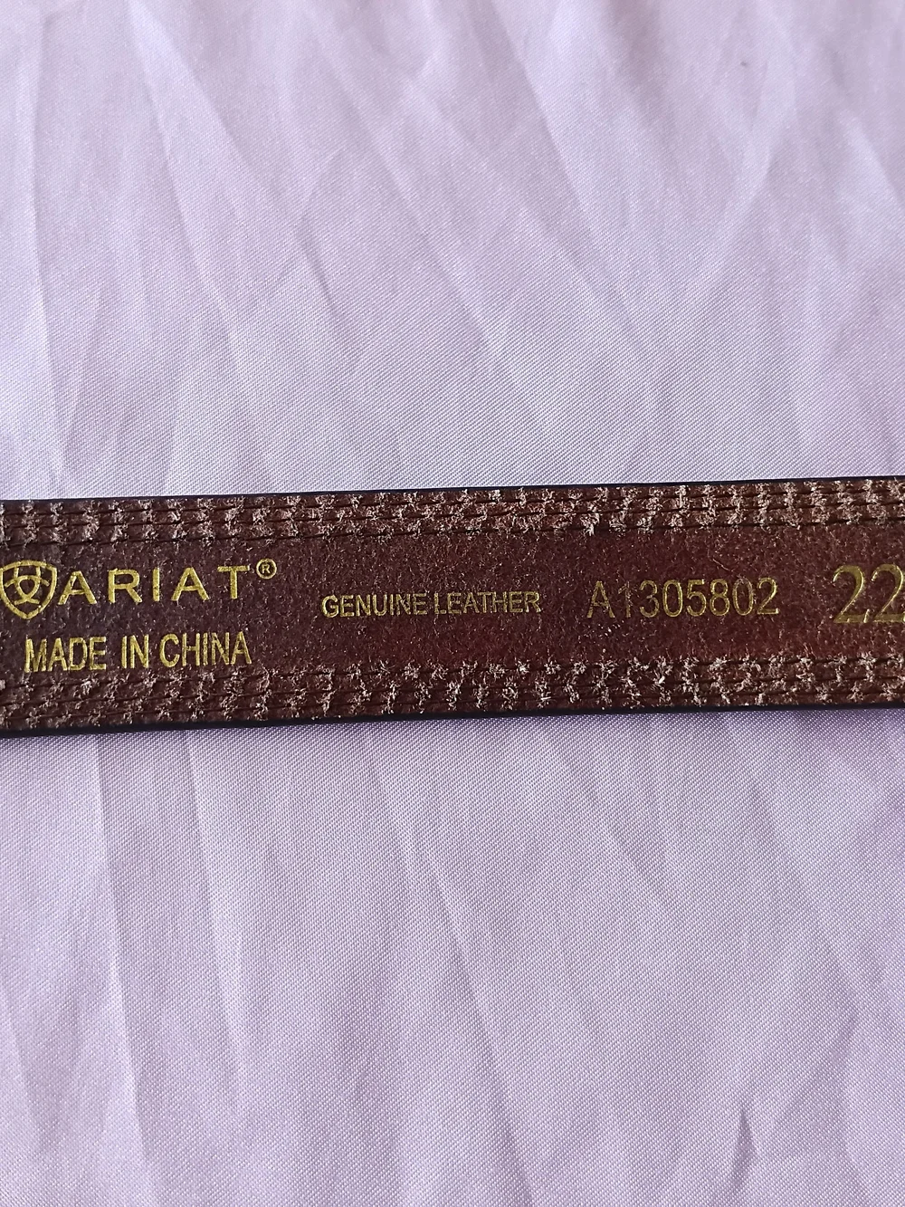 ARIAT A1305802 BOYS LEATHER BROWN BELT with Montana silver smiths buckle